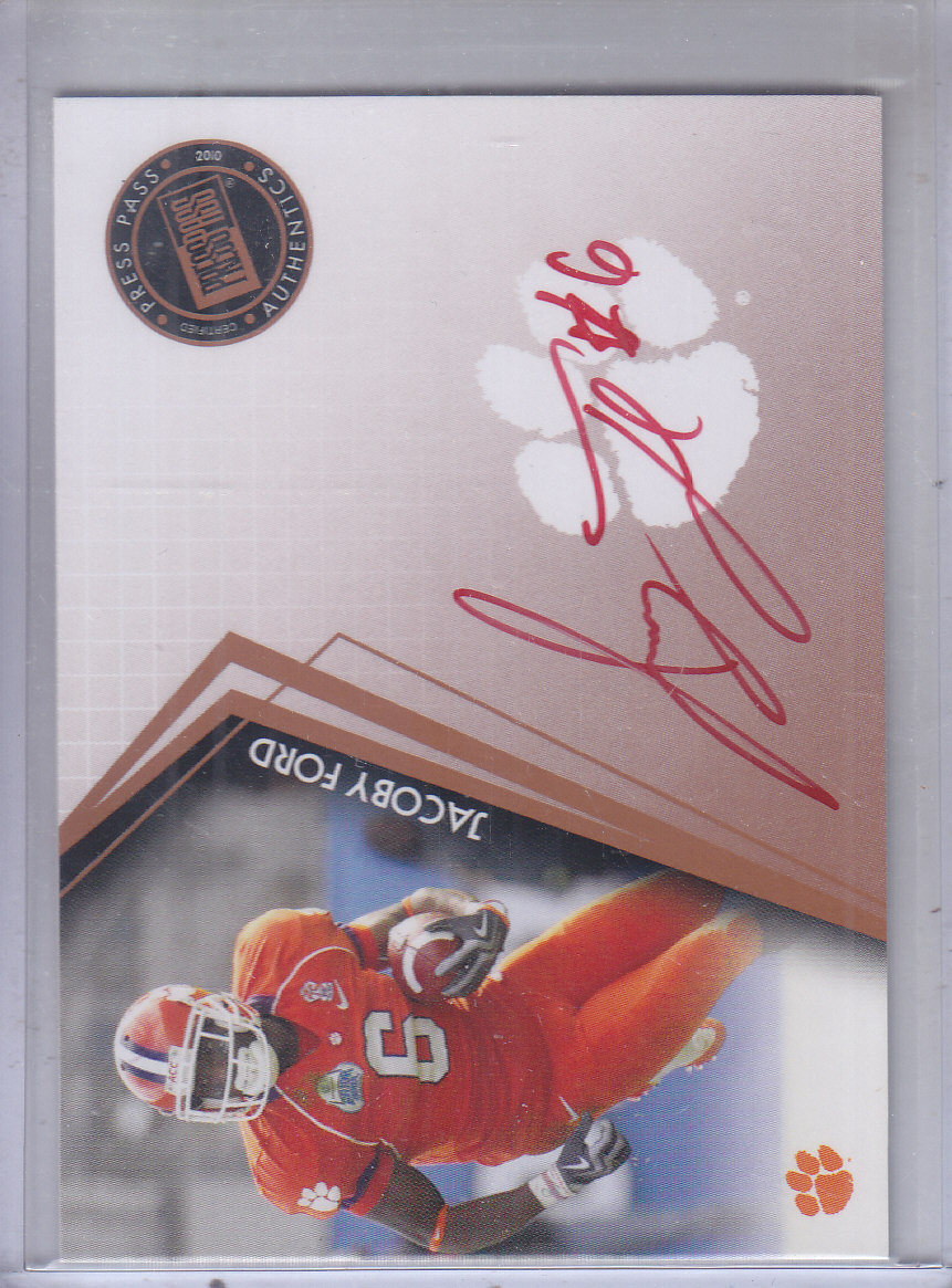 2010 Press Pass Autographs Bronze Red Ink #PPSJF Jacoby Ford/48*