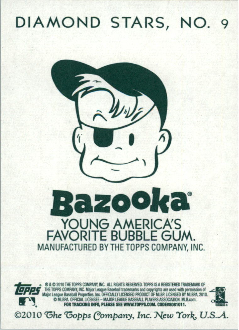 2010 Topps National Chicle Bazooka Back #9 Brandon Webb back image