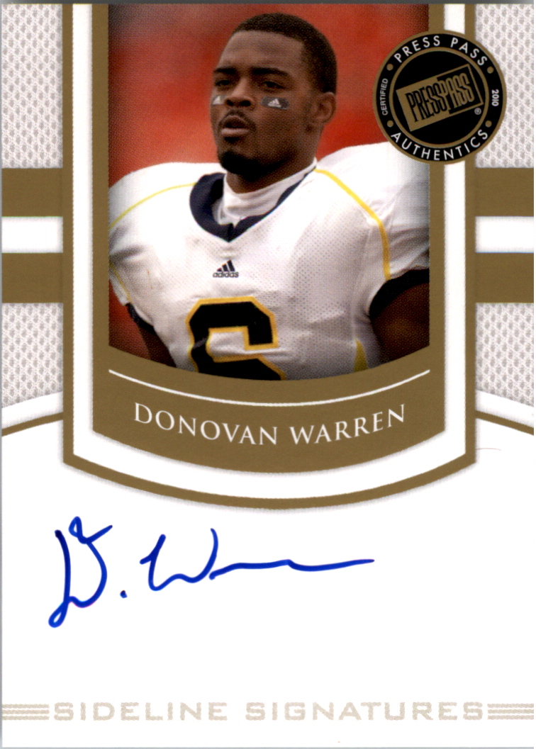 2010 Press Pass PE Sideline Signatures Gold #SSDW2 Donovan Warren