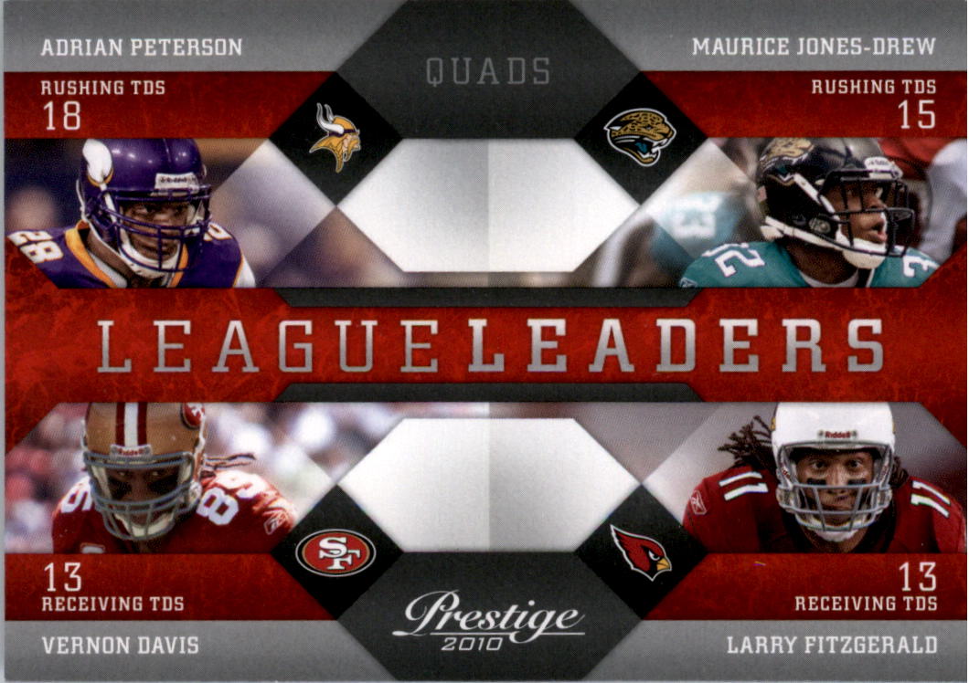 2010 Prestige League Leaders #23 Adrian Peterson/Maurice Jones-Drew/Vernon Davis/Larry Fitzgerald