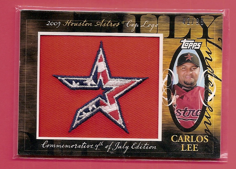 2010 Topps Manufactured Hat Logo Patch #MHR279 Carlos Lee