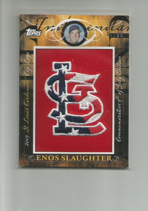 2010 Topps Manufactured Hat Logo Patch #MHR360 Enos Slaughter