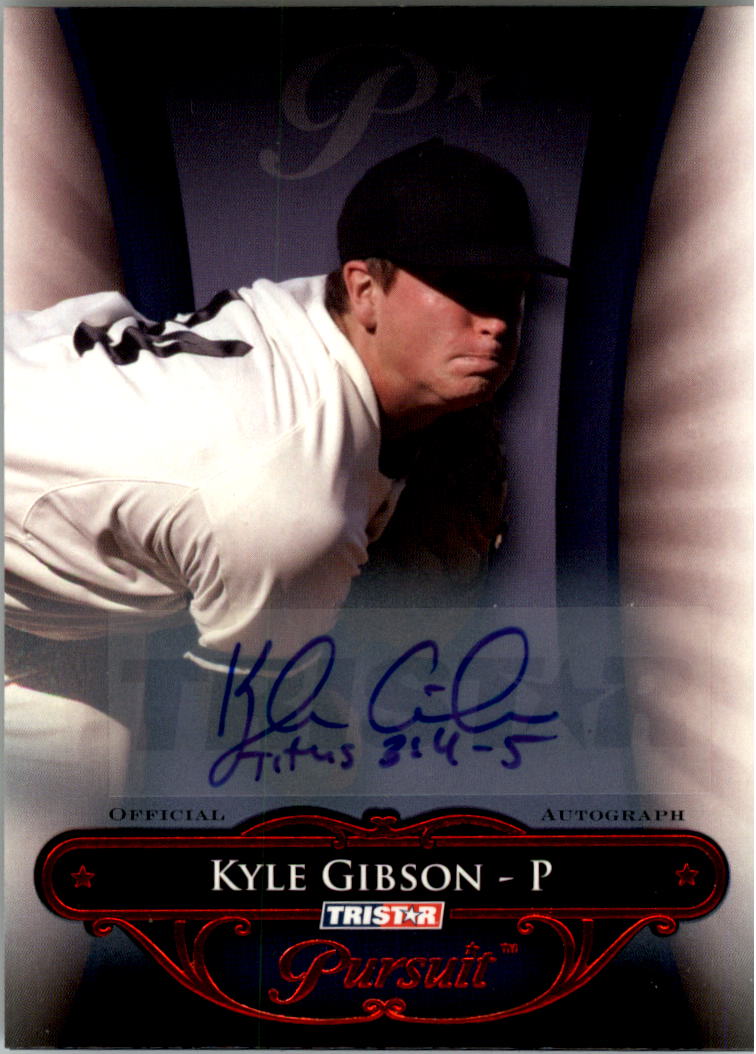 2010 TRISTAR Pursuit Autographs Red #91 Kyle Gibson