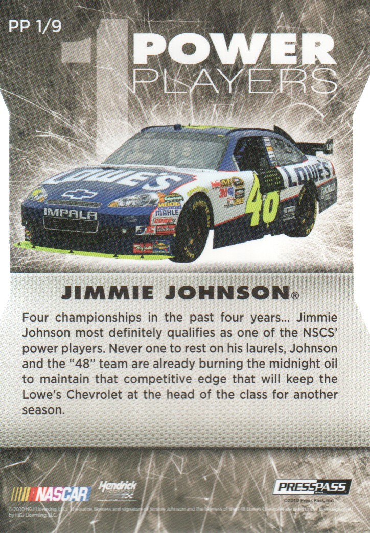 2010 Press Pass Stealth NASCAR Racing Trading Cards Power Players: Pick List - Picture 3 of 13