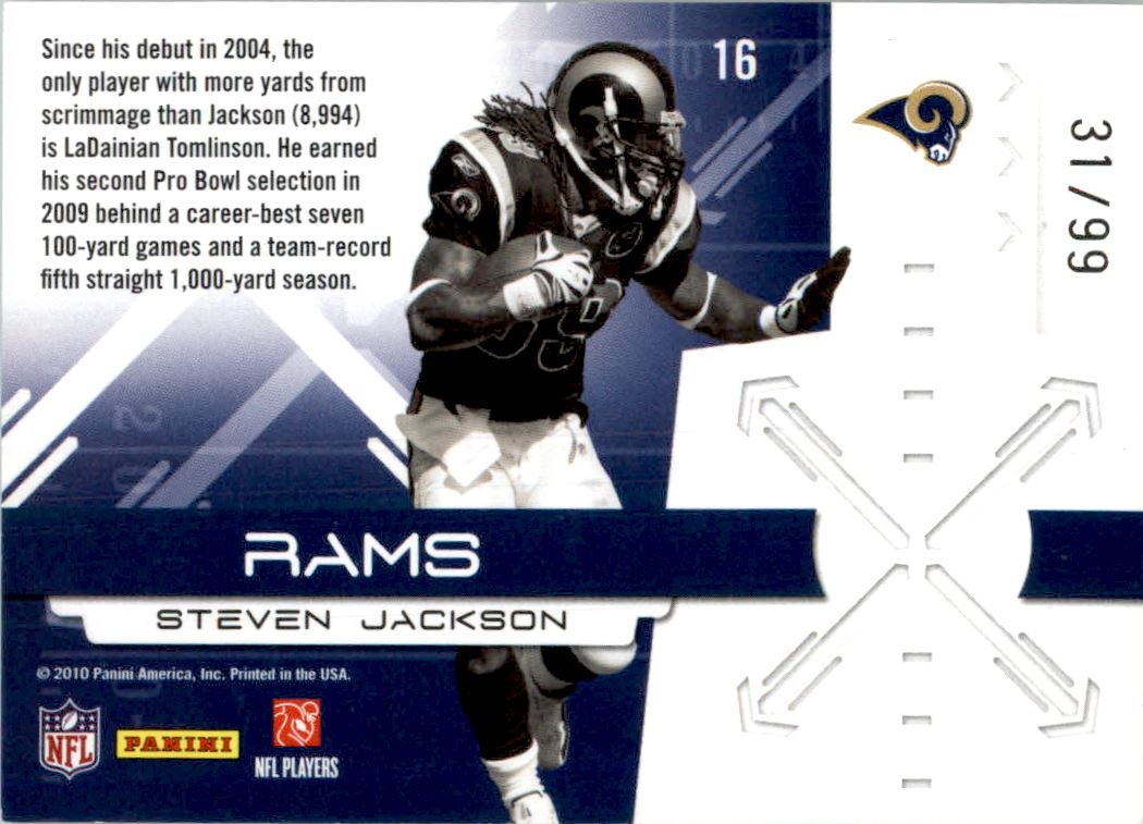 2010 Donruss Elite Zoning Commission Black #16 Steven Jackson