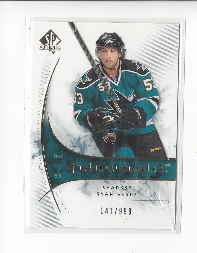 2009-10 SP Authentic #184 Ryan Vesce RC