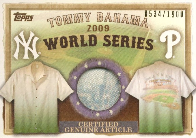 2010 Topps Tommy Bahama World Series Memorabilia #BM Tommy Bahama Shirt