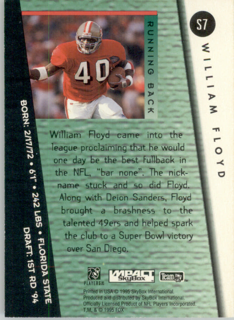 1995 Skybox Impact Football "Insert" Cards