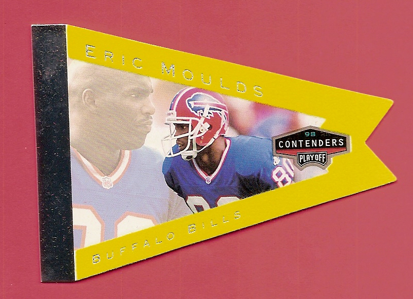 1998 Playoff Contenders Pennants Yellow Felt #10 Eric Moulds