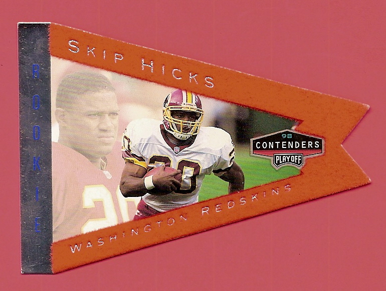 1998 Playoff Contenders Pennants Orange Felt #100 Skip Hicks