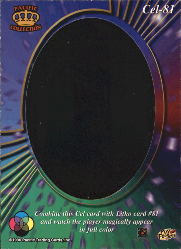 1996 Pacific Litho-Cel Cels #81 Tony Banks back image