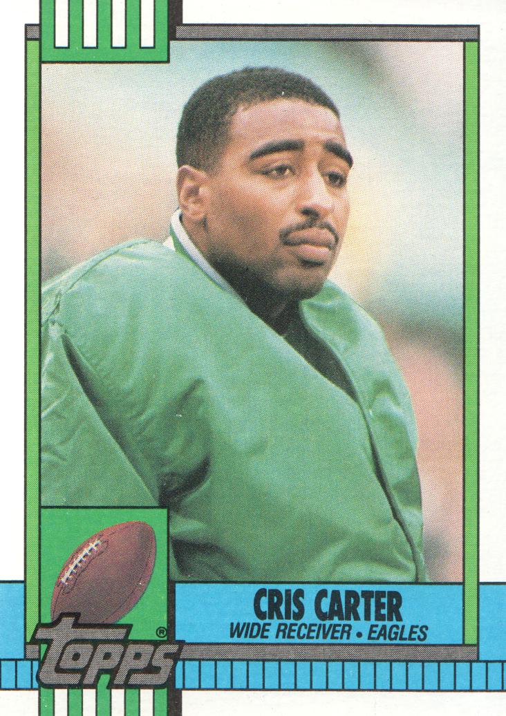 1990 Topps Disclaimer Back #92 Cris Carter