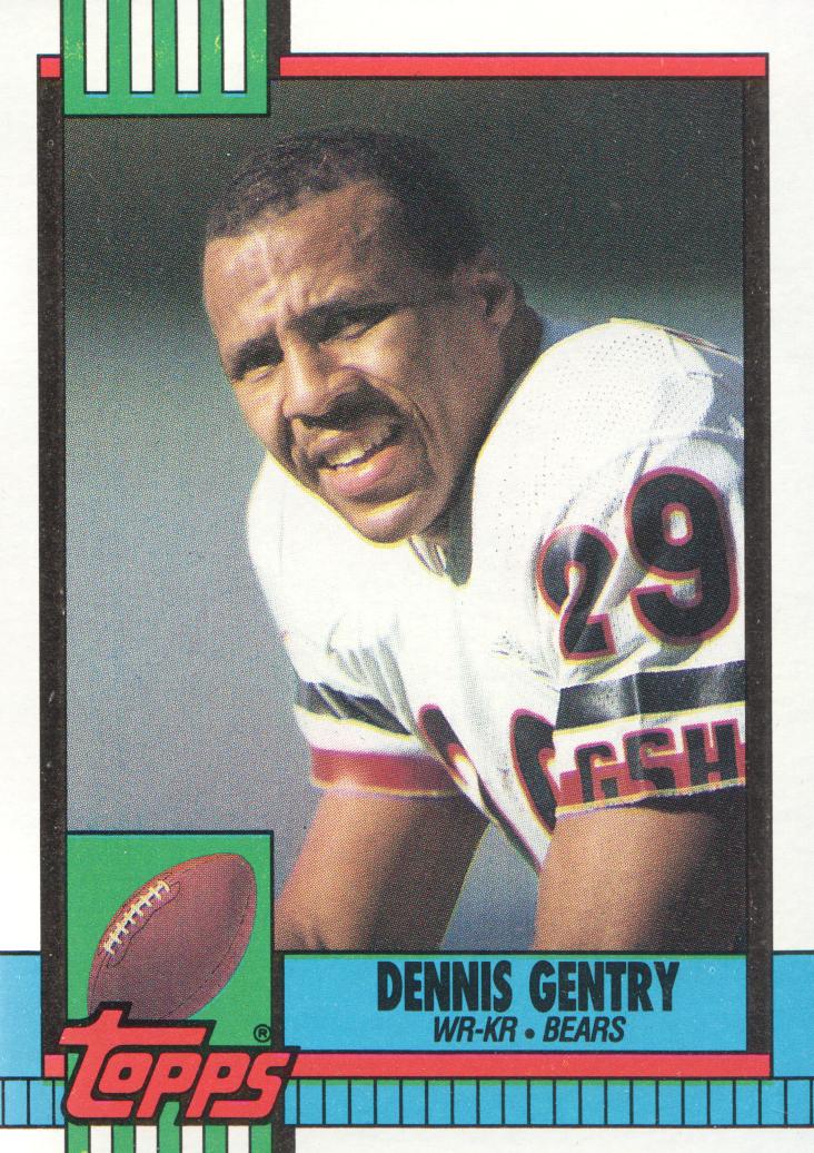 Autograph Warehouse 653081 Dennis Gentry Autographed Football Card - Chicago Bears SC - 1990 Topps No.371