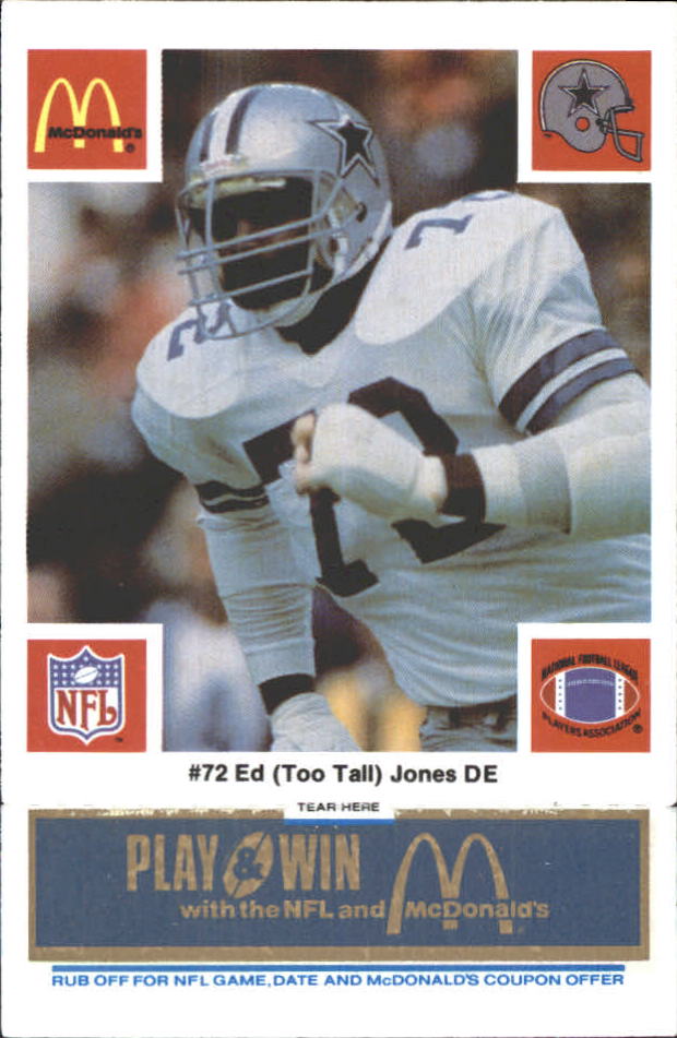 Ed Jones 1988 Topps #266 - Dallas Cowboys, Too Tall Jones at