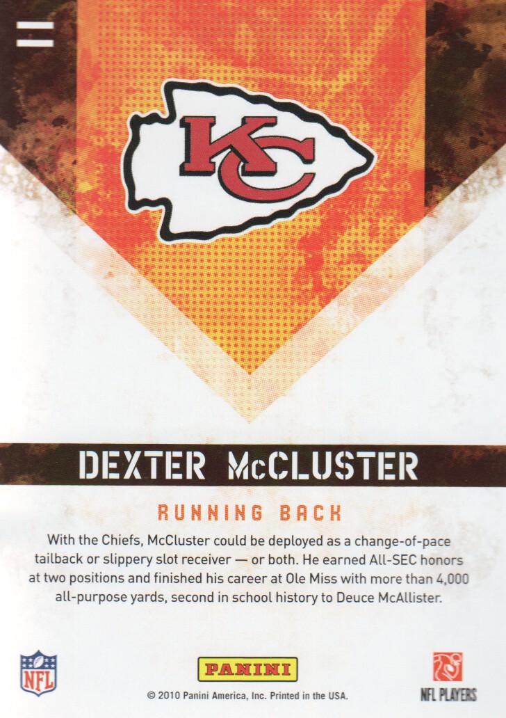 2010 Score Hot Rookies #11 Dexter McCluster back image