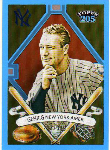 2010 Topps Tribute Blue #76 Lou Gehrig T205