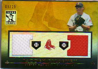 2010 Topps Tribute Relics Dual Gold #JE Jacoby Ellsbury