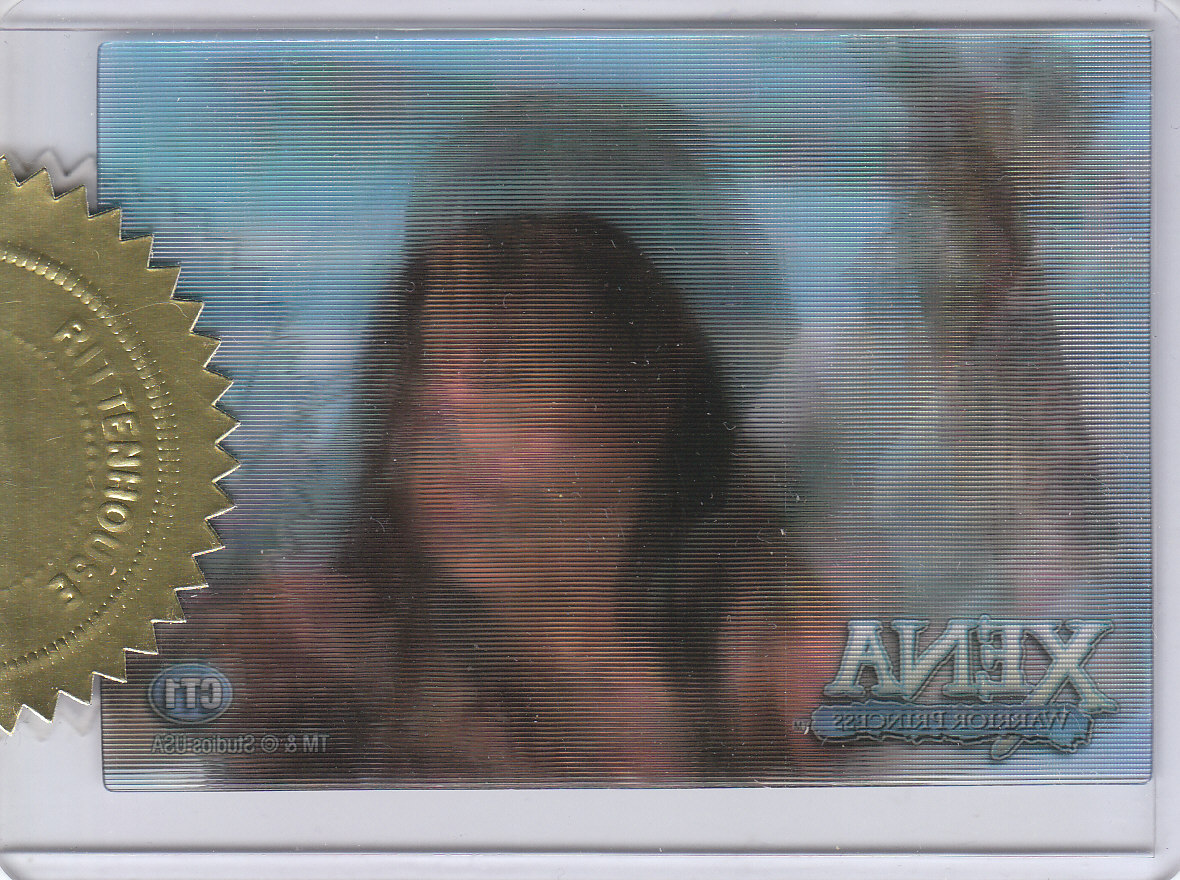 2003 Rittenhouse The Quotable Xena Warrior Princess Xena in Motion #CT1 Xena in Motion (issued as case-topper) back image