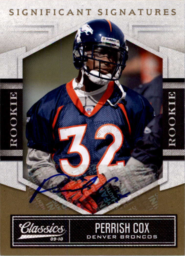 2010 Playoff Contenders Rookie Ticket Auto #178 Perrish Cox Denver Broncos  RC