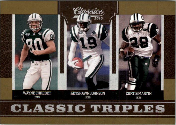 2010 Classics Classic Triples Gold #3 Wayne Chrebet/Keyshawn Johnson/Curtis Martin