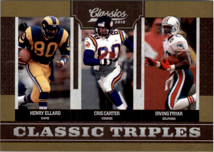 2010 Classics Classic Triples Gold #5 Henry Ellard/Cris Carter/Irving Fryar