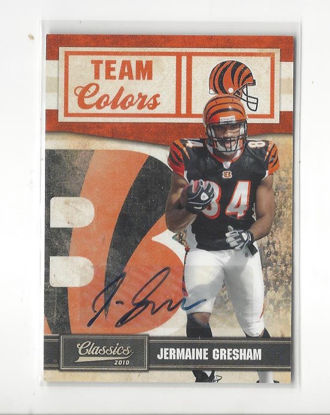 2010 Classics Team Colors Autographs #25 Jermaine Gresham