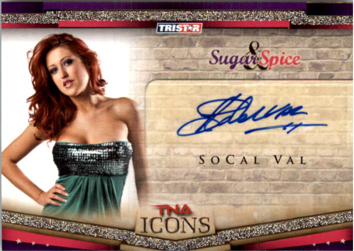 2010 TRISTAR TNA Icons Sugar and Spice Autographs Purple #SS9  SoCal Val