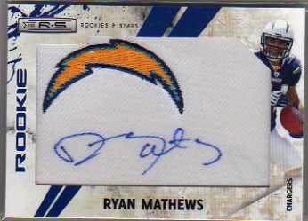 2010 Rookies and Stars Rookie Patch Autographs Blue Team Logo #295 Ryan Mathews