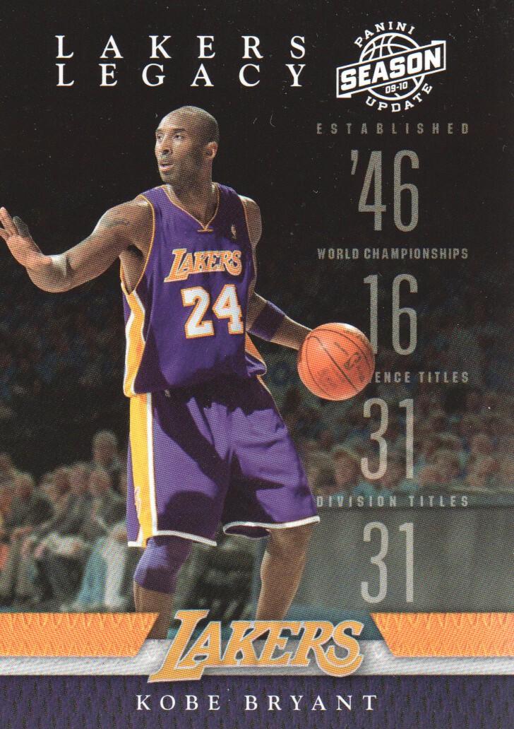 2009-10 Panini Season Update Lakers Legacy #1 Kobe Bryant