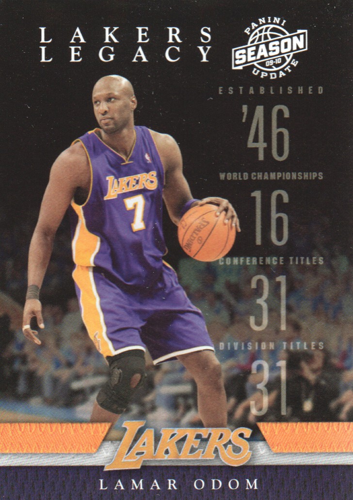 2009-10 Panini Season Update Lakers Legacy #9 Lamar Odom