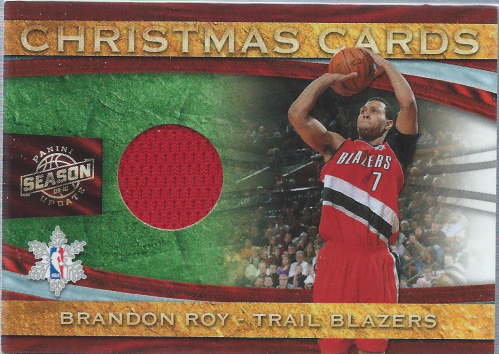 2009-10 Panini Season Update Christmas Cards Materials #5 Brandon Roy
