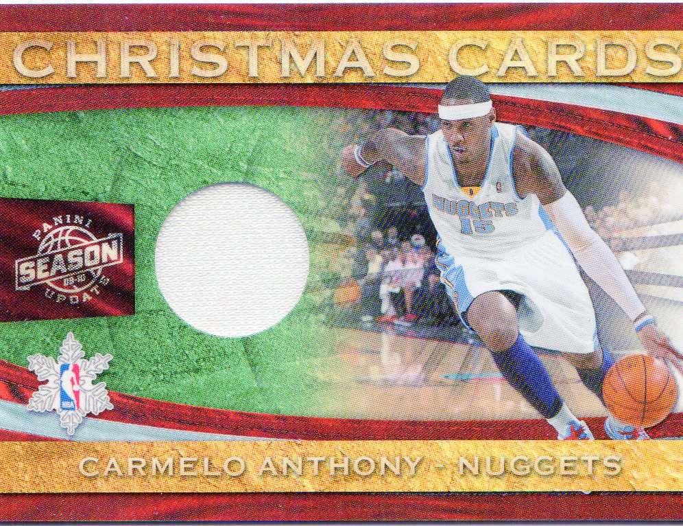 2009-10 Panini Season Update Christmas Cards Materials #7 Carmelo Anthony