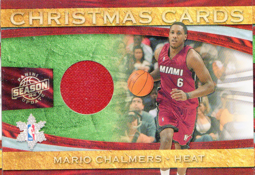 2009-10 Panini Season Update Christmas Cards Materials #29 Mario Chalmers