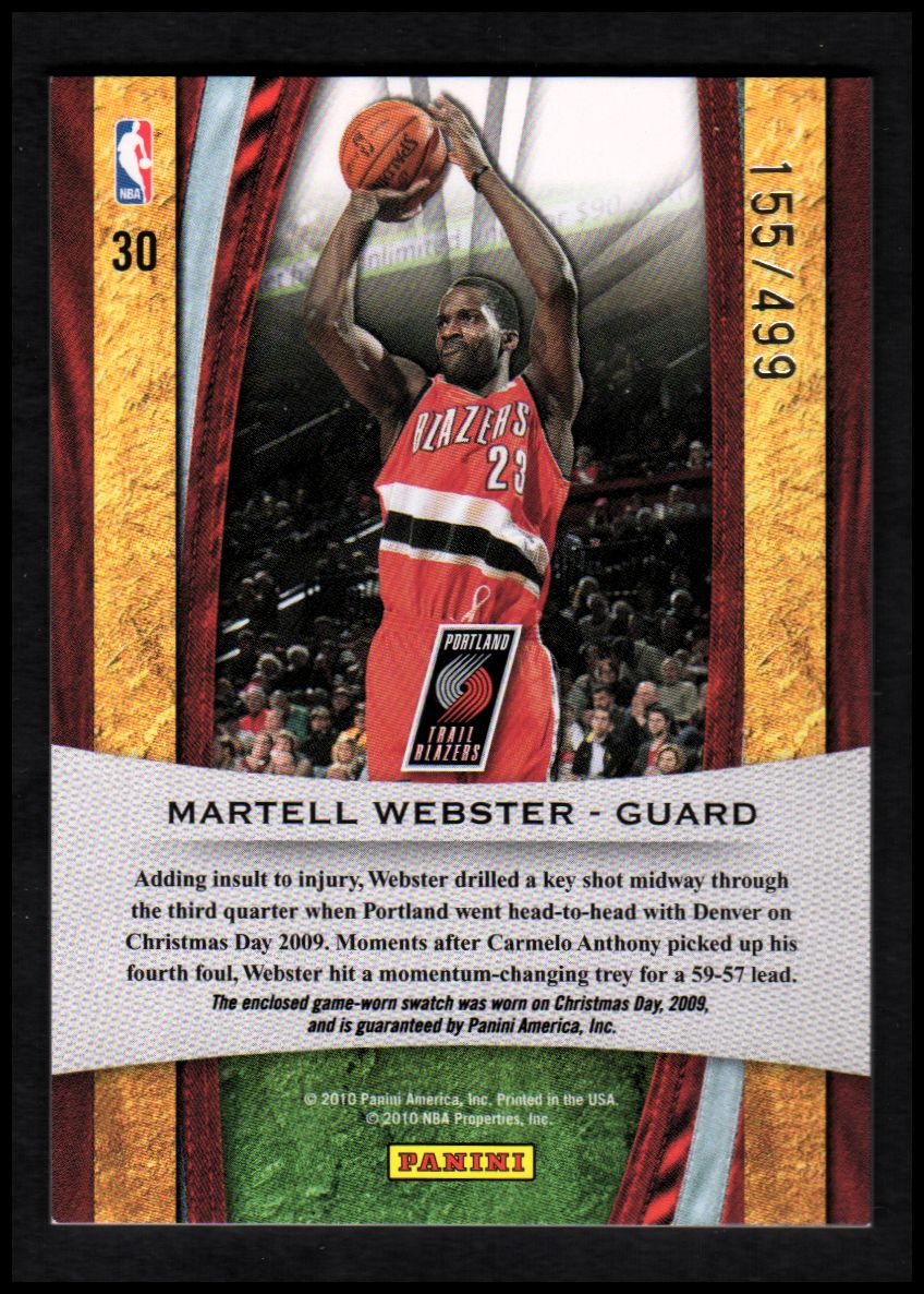Camiseta deportiva de materiales de tarjetas de Navidad con actualización de temporada Panini 2009-10 TÚ ELIGES - Imagen 15 de 20