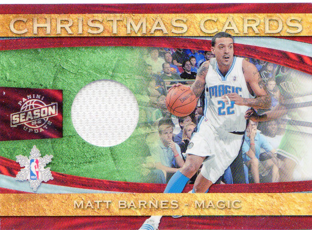 2009-10 Panini Season Update Christmas Cards Materials #31 Matt Barnes