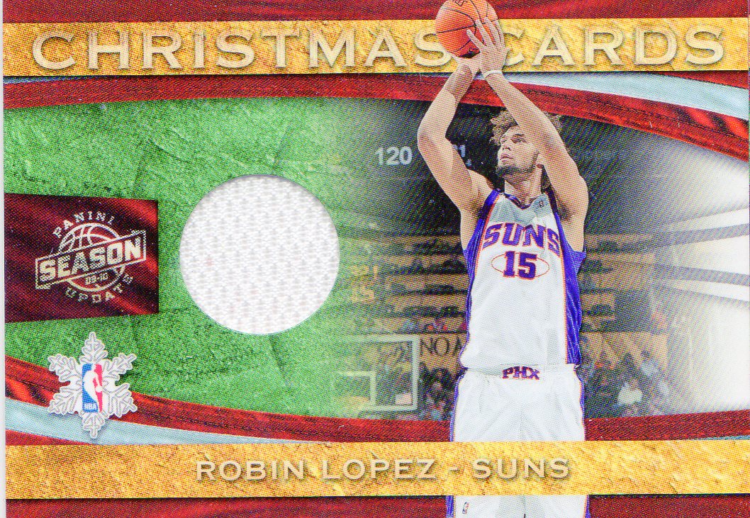 2009-10 Panini Season Update Christmas Cards Materials #36 Robin Lopez