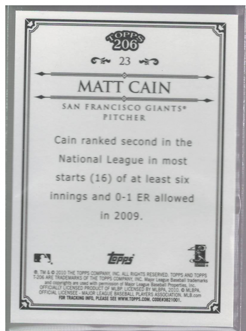 A8192- 2010 Topps 206 BB Card #s 201-300 +Inserts -You Pick- 15+ FREE US SHIP - Picture 191 of 243