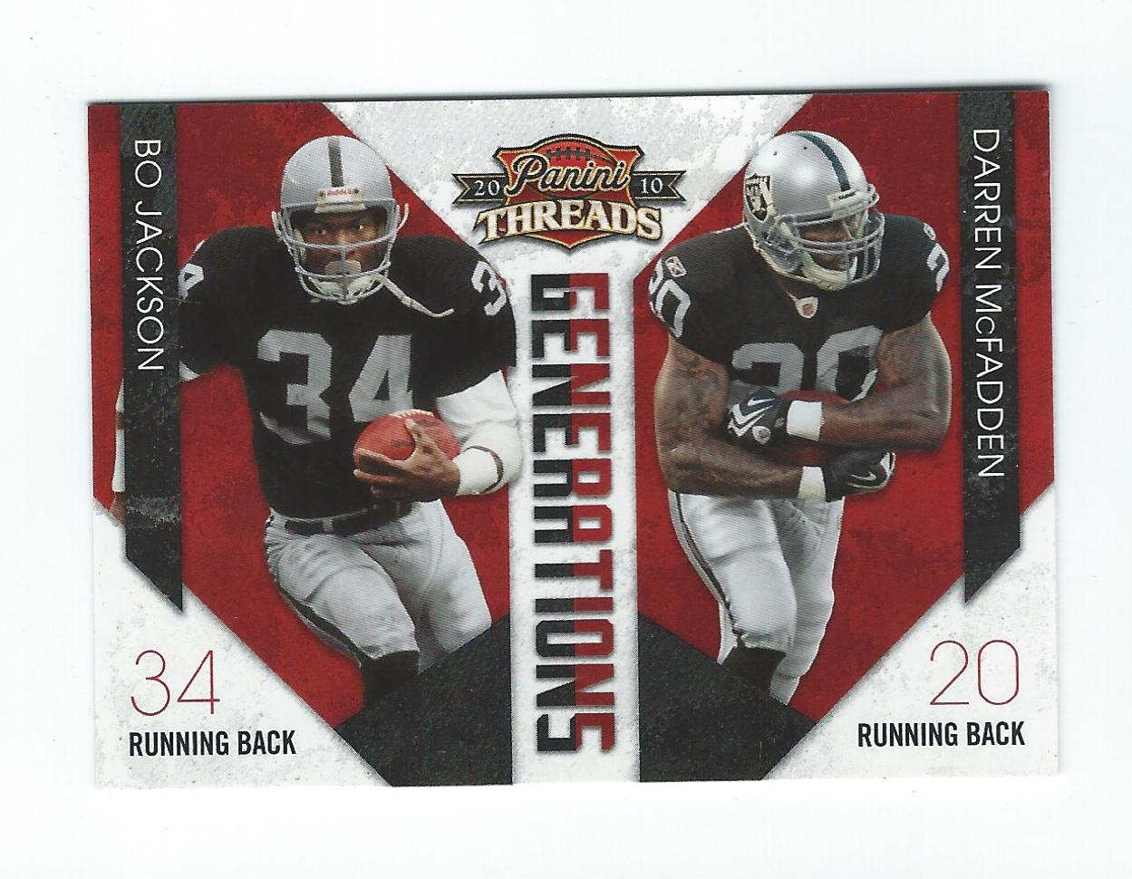 2010 Panini Threads Generations #12 Bo Jackson/Darren McFadden