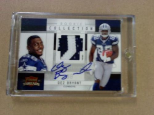 2010 Panini Threads Rookie Collection Materials Autographs Prime #11 Dez Bryant