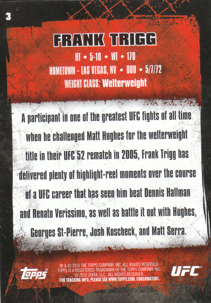 2010 Topps UFC (Ultimate Fighting Championship) MMA "Gold" Parallel Cards - Picture 7 of 397