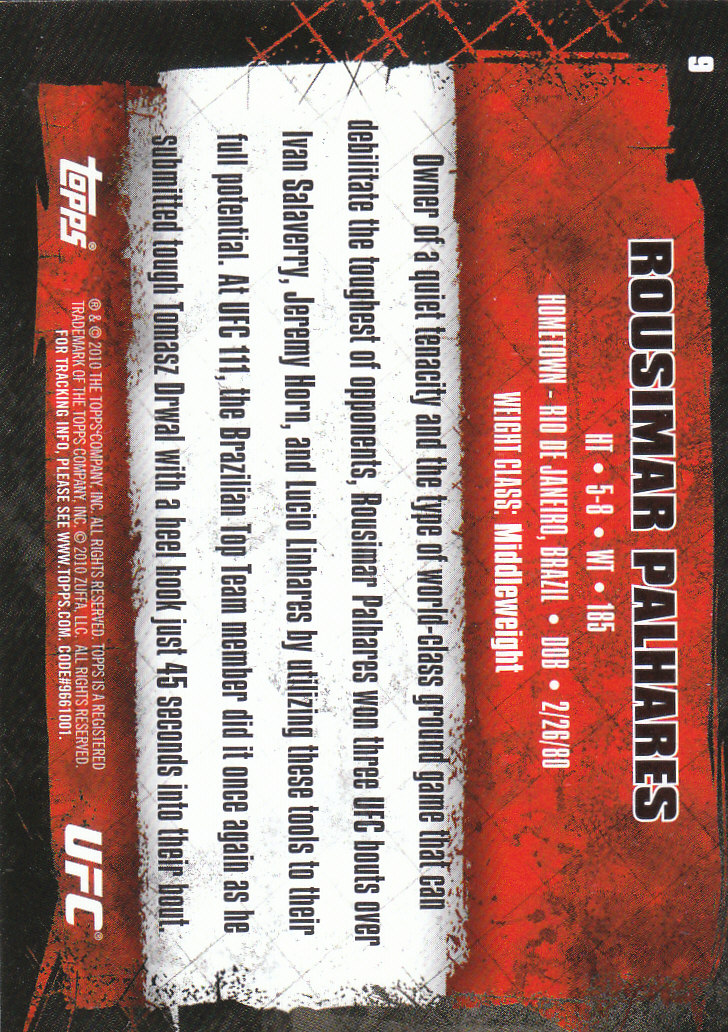 2010 Topps UFC (Ultimate Fighting Championship) MMA "Gold" Parallel Cards - Picture 19 of 397