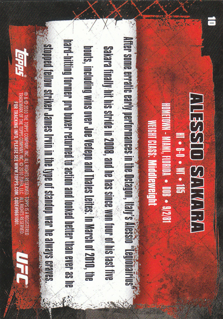 2010 Topps UFC (Ultimate Fighting Championship) MMA "Gold" Parallel Cards - Picture 21 of 397