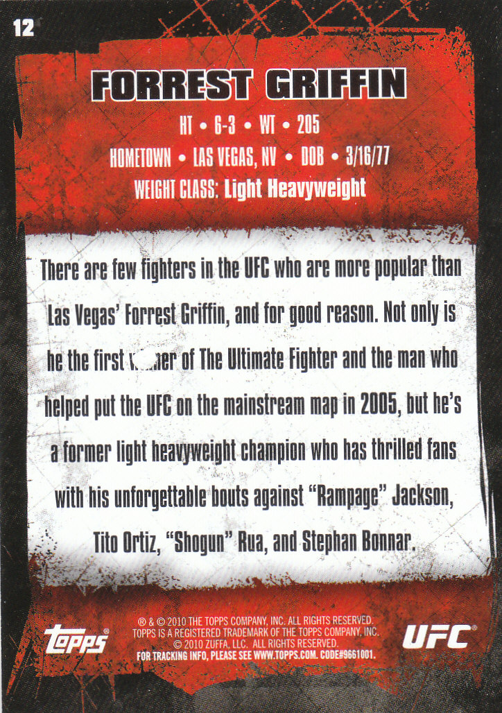 2010 Topps UFC (Ultimate Fighting Championship) MMA "Gold" Parallel Cards - Picture 25 of 397
