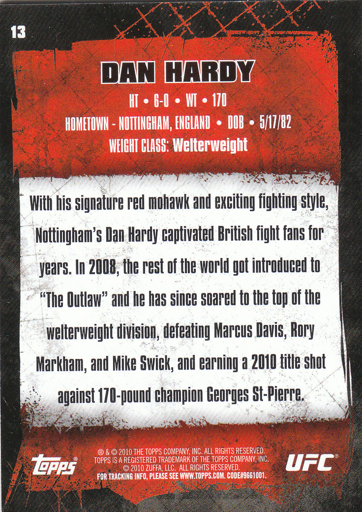 2010 Topps UFC (Ultimate Fighting Championship) MMA "Gold" Parallel Cards - Picture 27 of 397