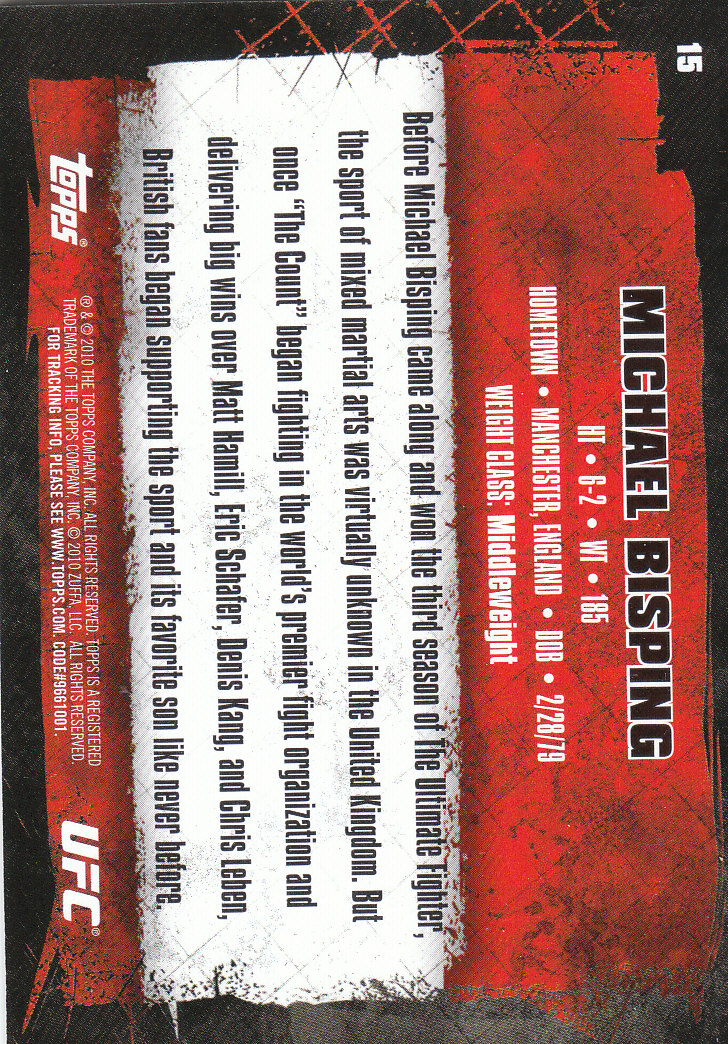 2010 Topps UFC (Ultimate Fighting Championship) MMA "Gold" Parallel Cards - Picture 31 of 397