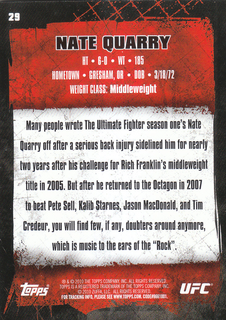 2010 Topps UFC (Ultimate Fighting Championship) MMA "Gold" Parallel Cards - Picture 59 of 397