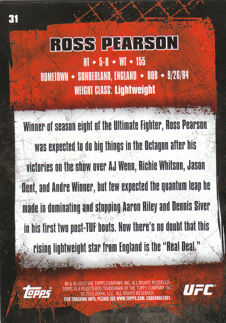 2010 Topps UFC (Ultimate Fighting Championship) MMA "Gold" Parallel Cards - Picture 63 of 397