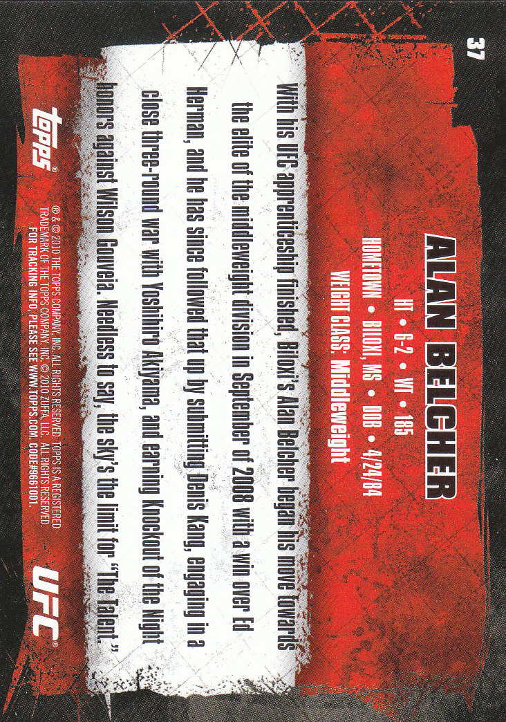 2010 Topps UFC (Ultimate Fighting Championship) MMA "Gold" Parallel Cards - Picture 75 of 397
