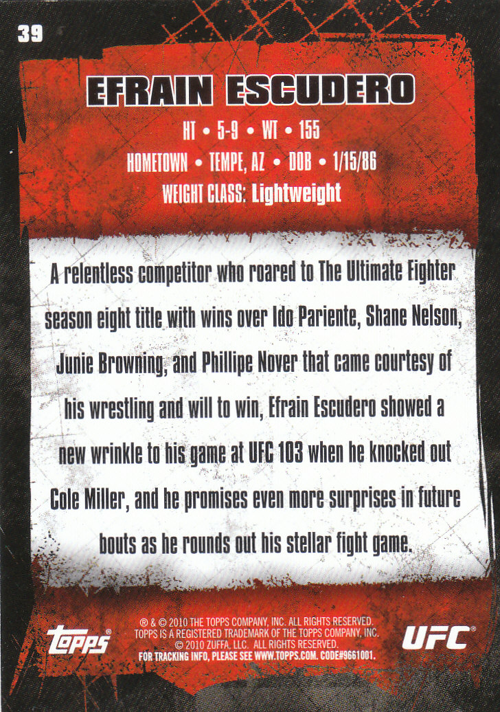 2010 Topps UFC (Ultimate Fighting Championship) MMA "Gold" Parallel Cards - Picture 79 of 397
