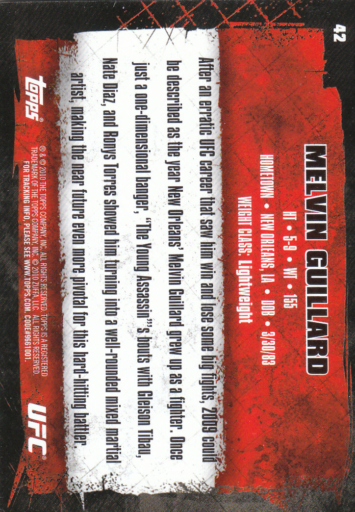2010 Topps UFC (Ultimate Fighting Championship) MMA "Gold" Parallel Cards - Picture 85 of 397